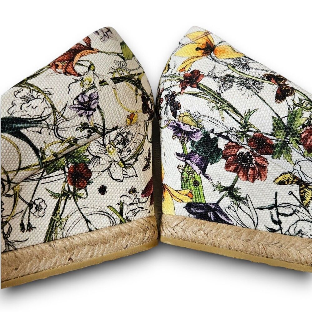 Gucci Flora Horsebit Canvas Espadrille Peep Toe Wedges Size EU 36 / US 5.5 - Picture 8 of 14